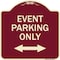 Signmission Event Parking W/ Bidirectional Arrow Heavy-Gauge Aluminum Sign, 18" x 18", BU-1818-24074 A-DES-BU-1818-24074 - alternate 1